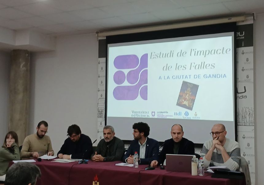 Las Fallas de Gandia generan un impacto total de más de 40 millones de euros y 377 empleos equivalentes a tiempo completo